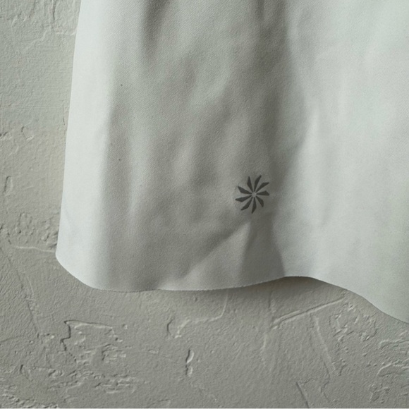 Athleta Dress Ace Tennis Athletic Workout Golf Running Solid White Zip Down Knit - Picture 5 of 7